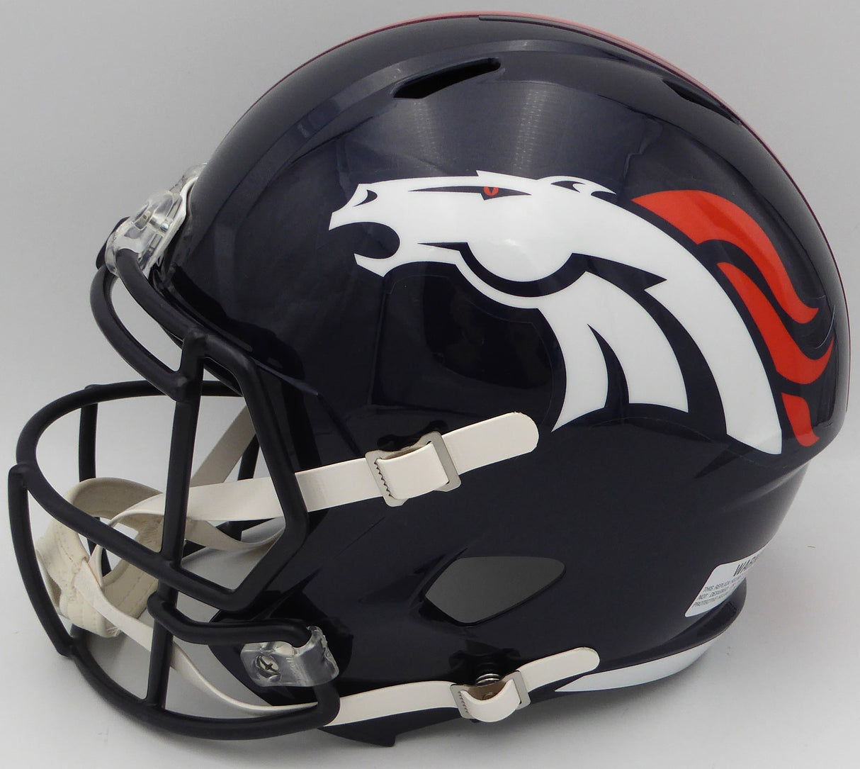 Russell Wilson Autographed Blue Full Size Replica Helmet Denver Broncos Fanatics Holo #DQ16478452