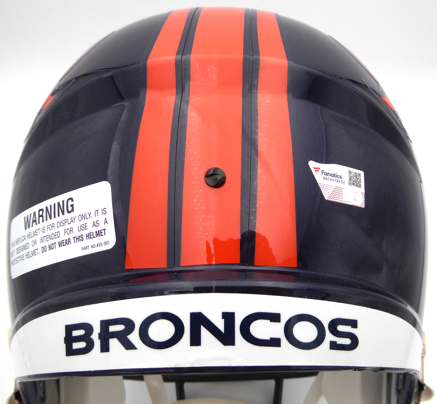 Russell Wilson Autographed Blue Full Size Replica Helmet Denver Broncos Fanatics Holo #DQ16478452