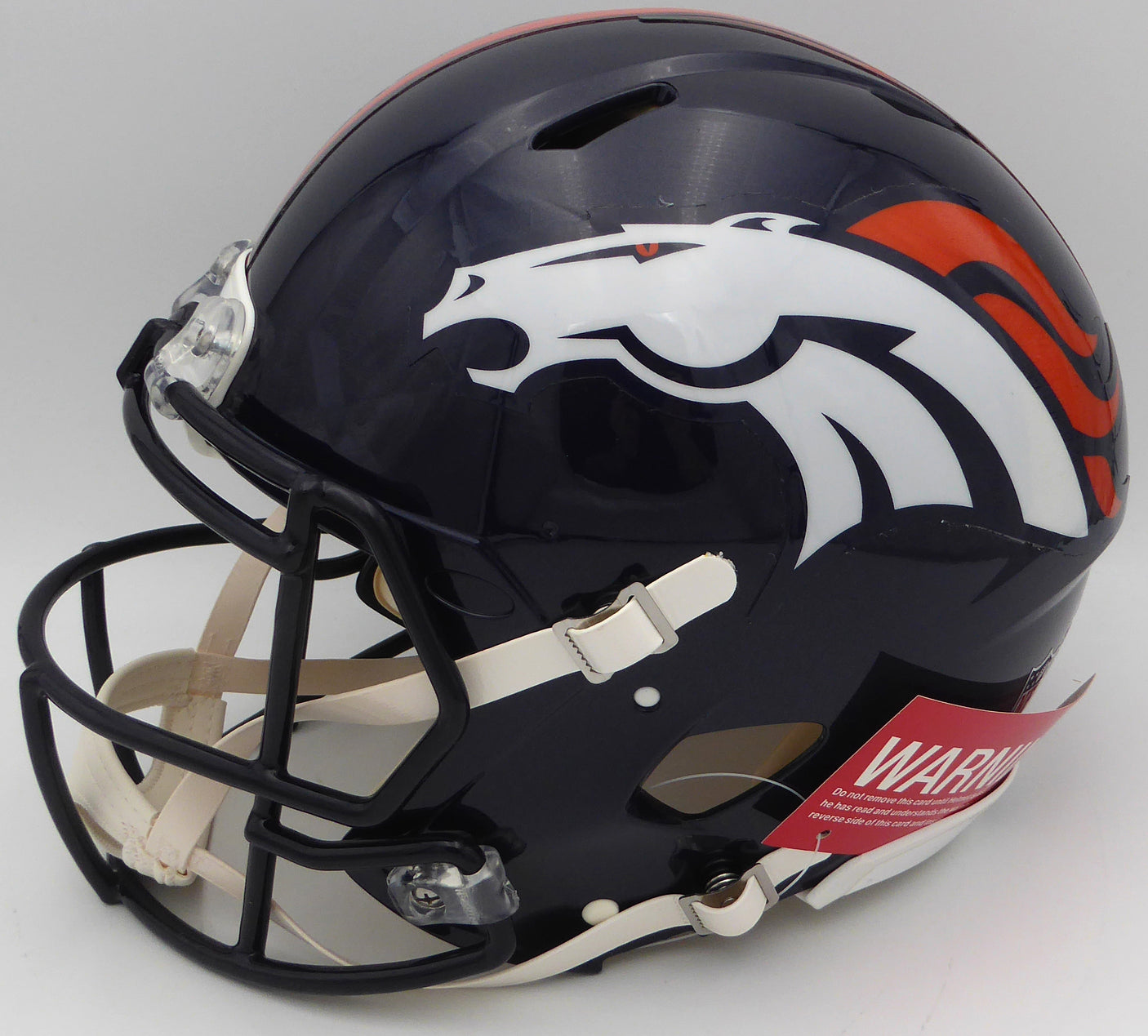 Russell Wilson Autographed Blue Full Size Authentic Helmet Denver Broncos Fanatics Holo #DQ16478474