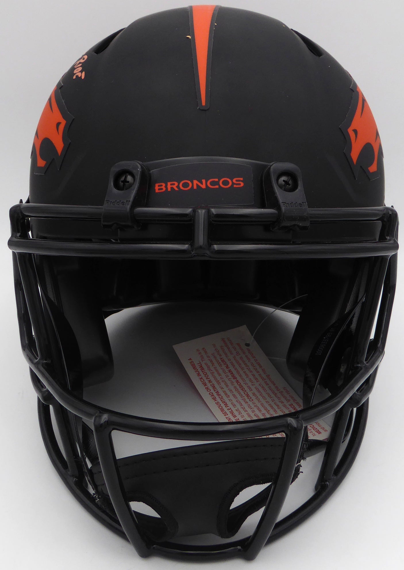 Russell Wilson & Jerry Jeudy Autographed Black Eclipse Full Size Authentic Helmet Denver Broncos "Let's Ride & Uncommon" LE #4/6 Fanatics Holo #DQ16478304