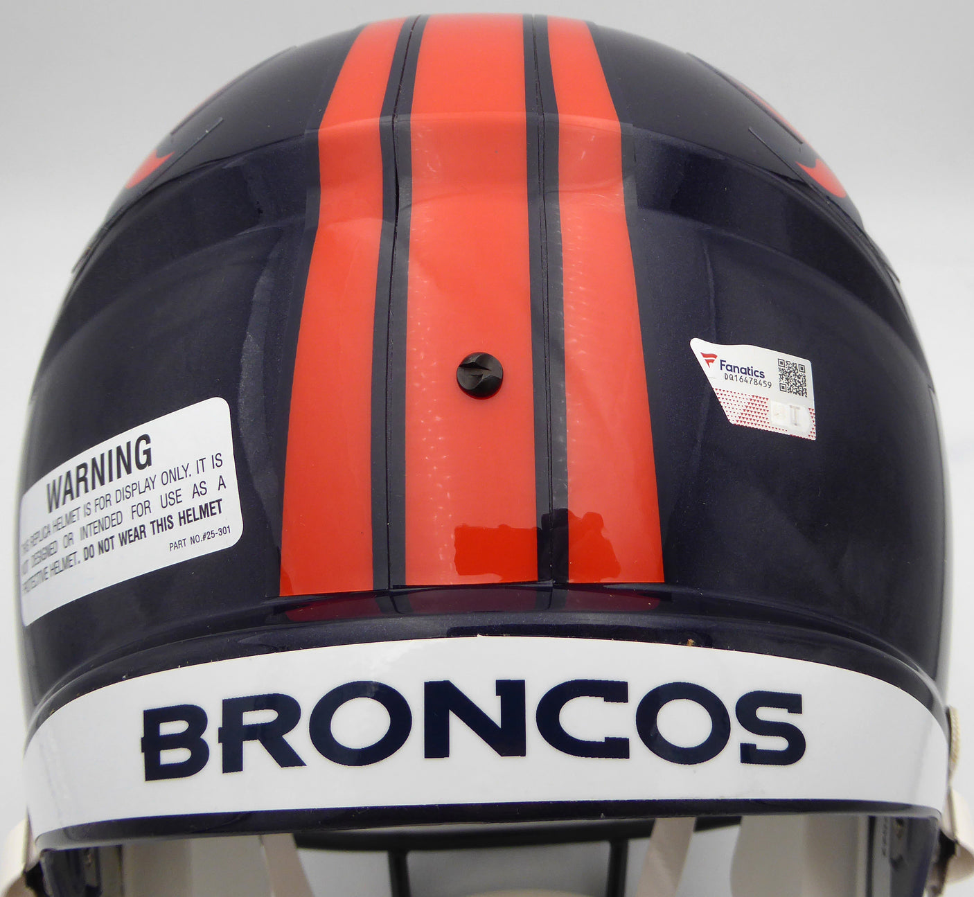 Russell Wilson Autographed Blue Full Size Replica Helmet Denver Broncos Fanatics Holo #DQ16478459