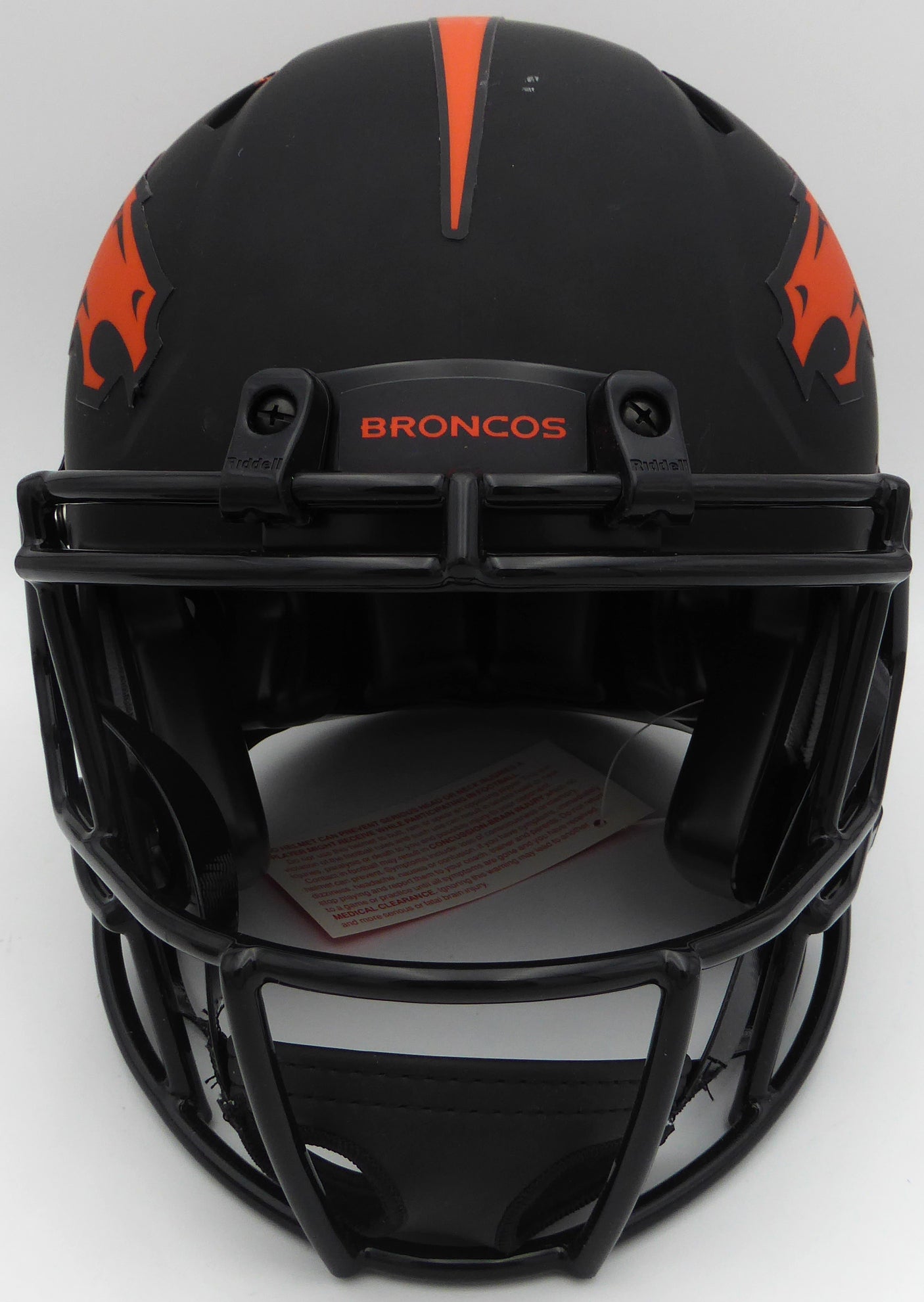 Russell Wilson Autographed Black Eclipse Full Size Authentic Helmet Denver Broncos Fanatics Holo #DQ16478330