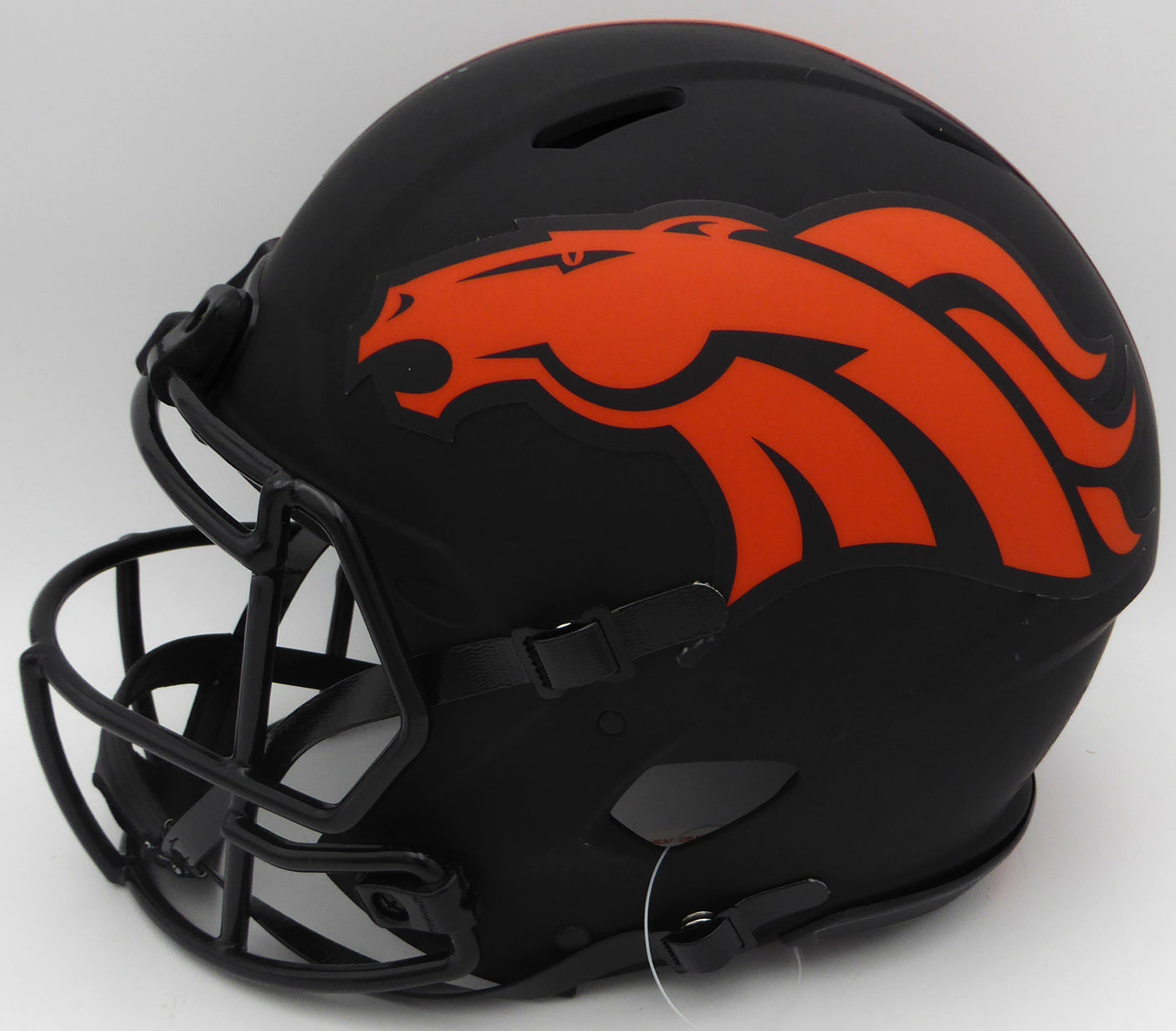 Russell Wilson Autographed Black Eclipse Full Size Authentic Helmet Denver Broncos Fanatics Holo #DQ16478330