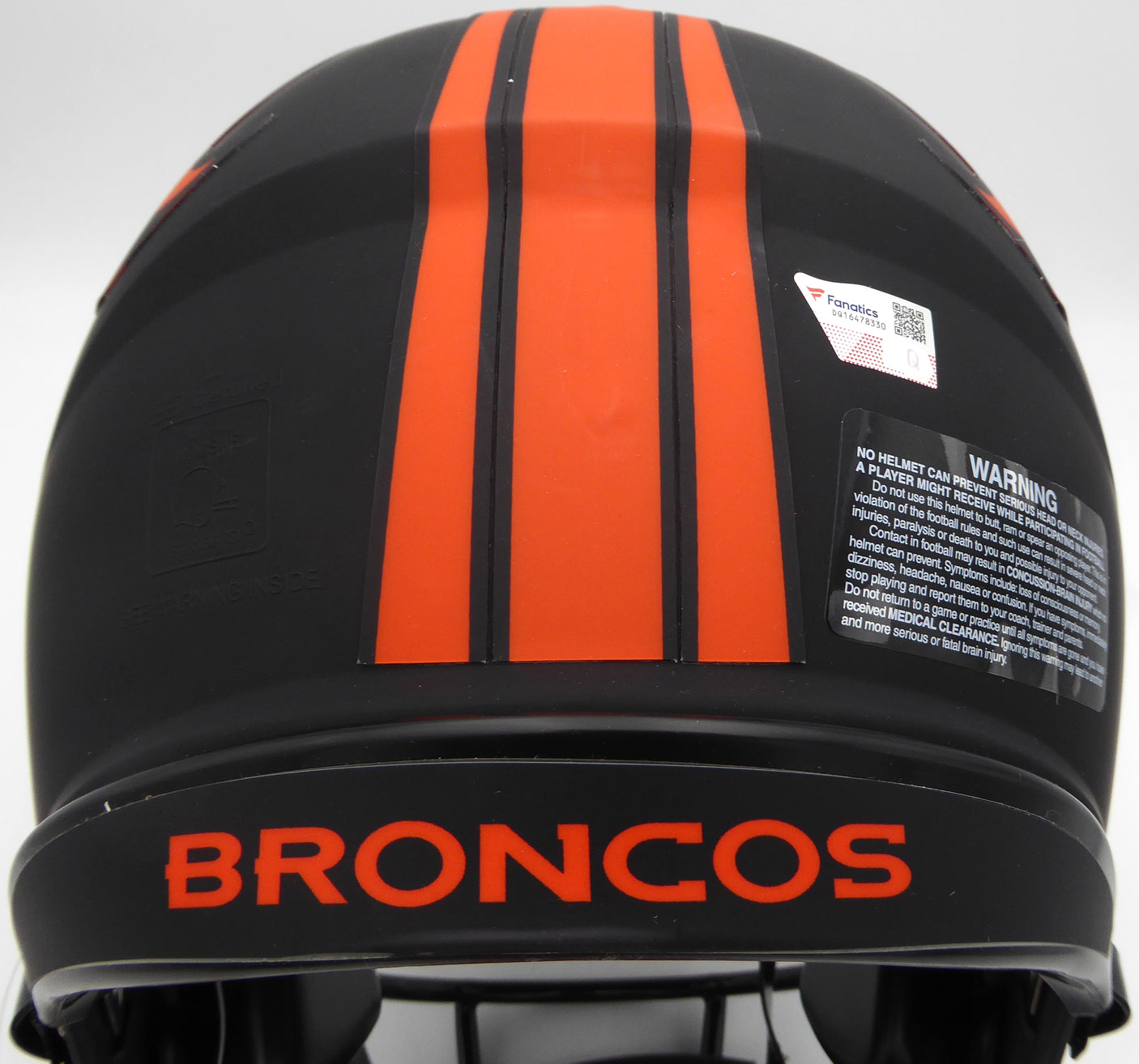 Russell Wilson Autographed Black Eclipse Full Size Authentic Helmet Denver Broncos Fanatics Holo #DQ16478330