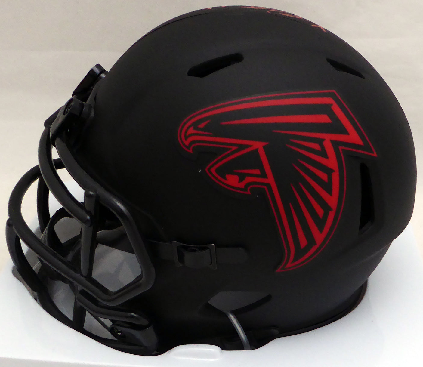 Kyle Pitts Autographed Atlanta Falcons Eclipse Black Speed Mini Helmet Beckett BAS QR #WL88312