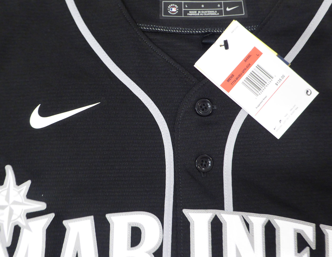 Seattle Mariners Ken Griffey Jr. Autographed Black Nike Jersey "13X AS, 10X GG, A.C.T." Beckett BAS QR #1W448996
