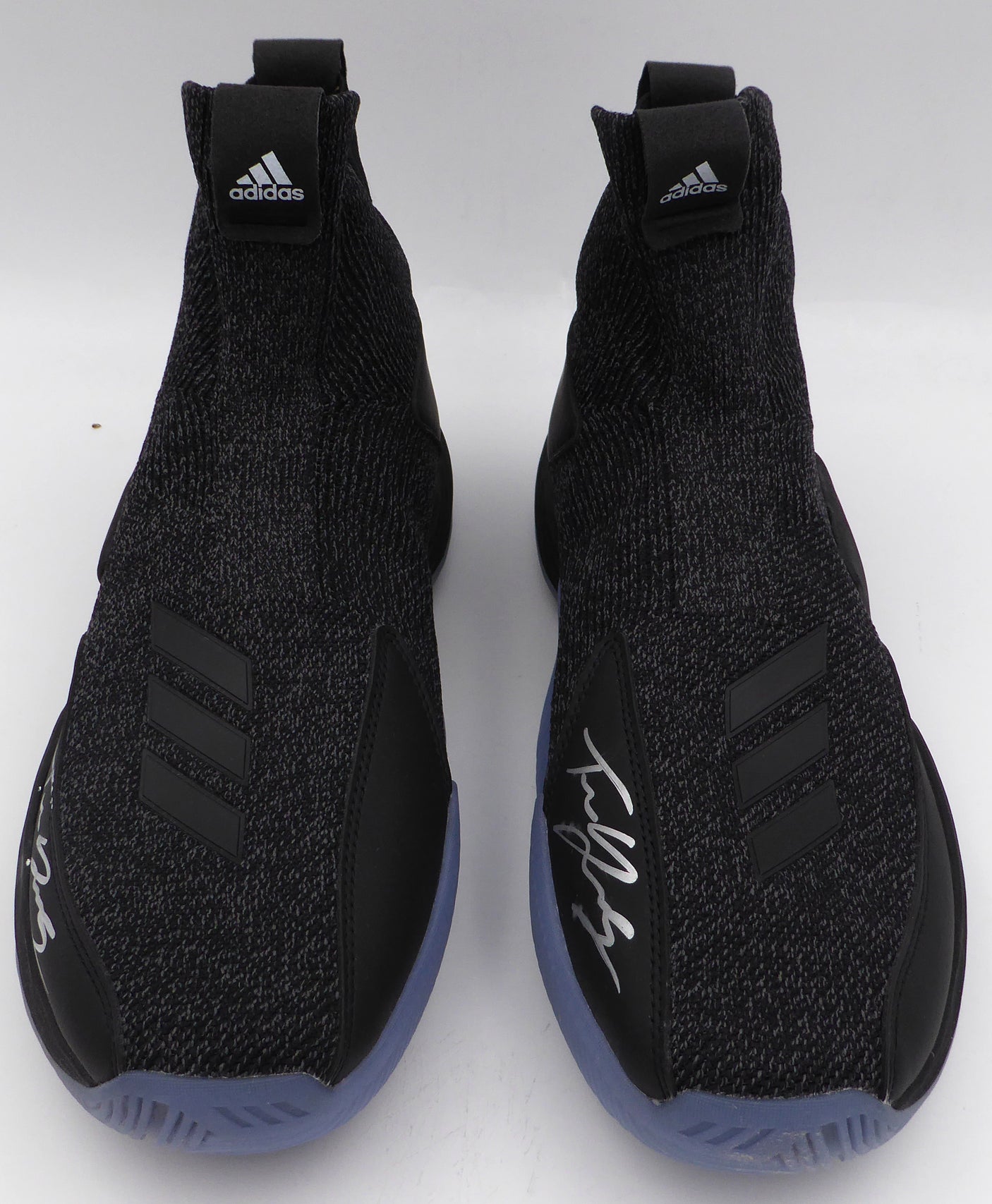 Trae Young Autographed Black Adidas Shoe Atlanta Hawks Light Strike Size 12.5 (Smudged) Beckett BAS QR #BL93435