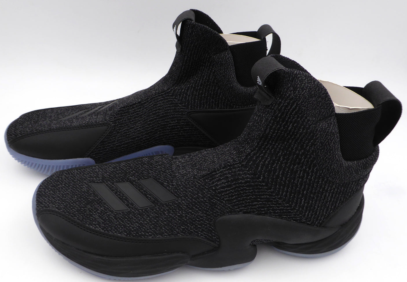 Trae Young Autographed Black Adidas Shoe Atlanta Hawks Light Strike Size 12.5 (Smudged) Beckett BAS QR #BL93435