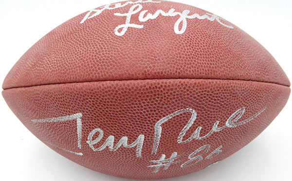 Jerry Rice & Steve Largent Autographed NFL Leather Football Beckett BAS QR #BS30338