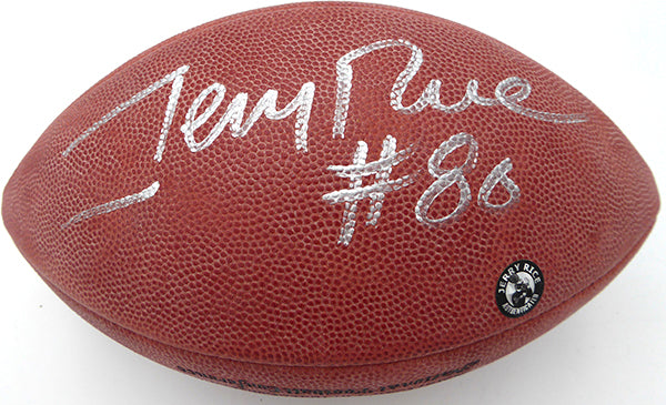 Jerry Rice & Steve Largent Autographed NFL Leather Football Beckett BAS QR #BS30338