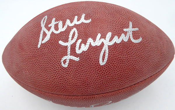 Jerry Rice & Steve Largent Autographed NFL Leather Football Beckett BAS QR #BS30338
