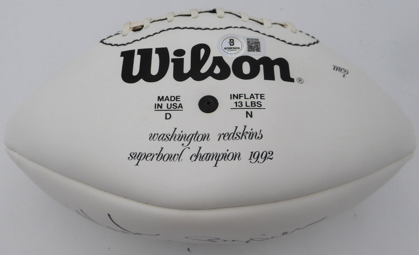 Mark Rypien Autographed Football Washington Redskins Beckett BAS QR #BS30359