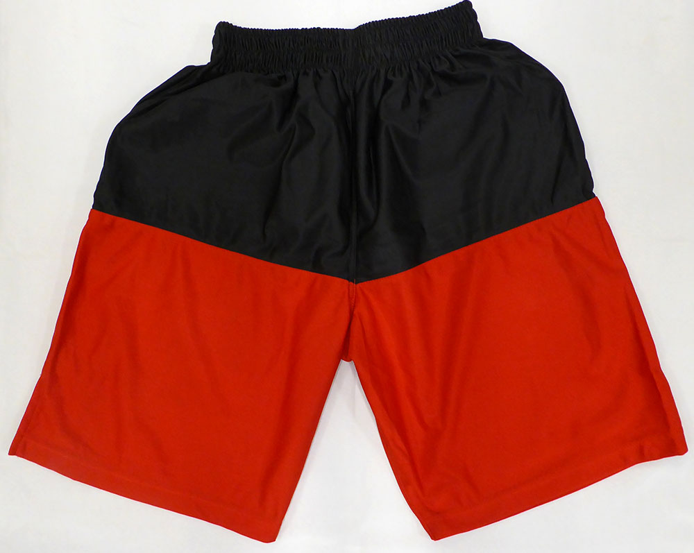 Jon Jones Autographed Red Custom Trunks Beckett BAS QR #WJ76709