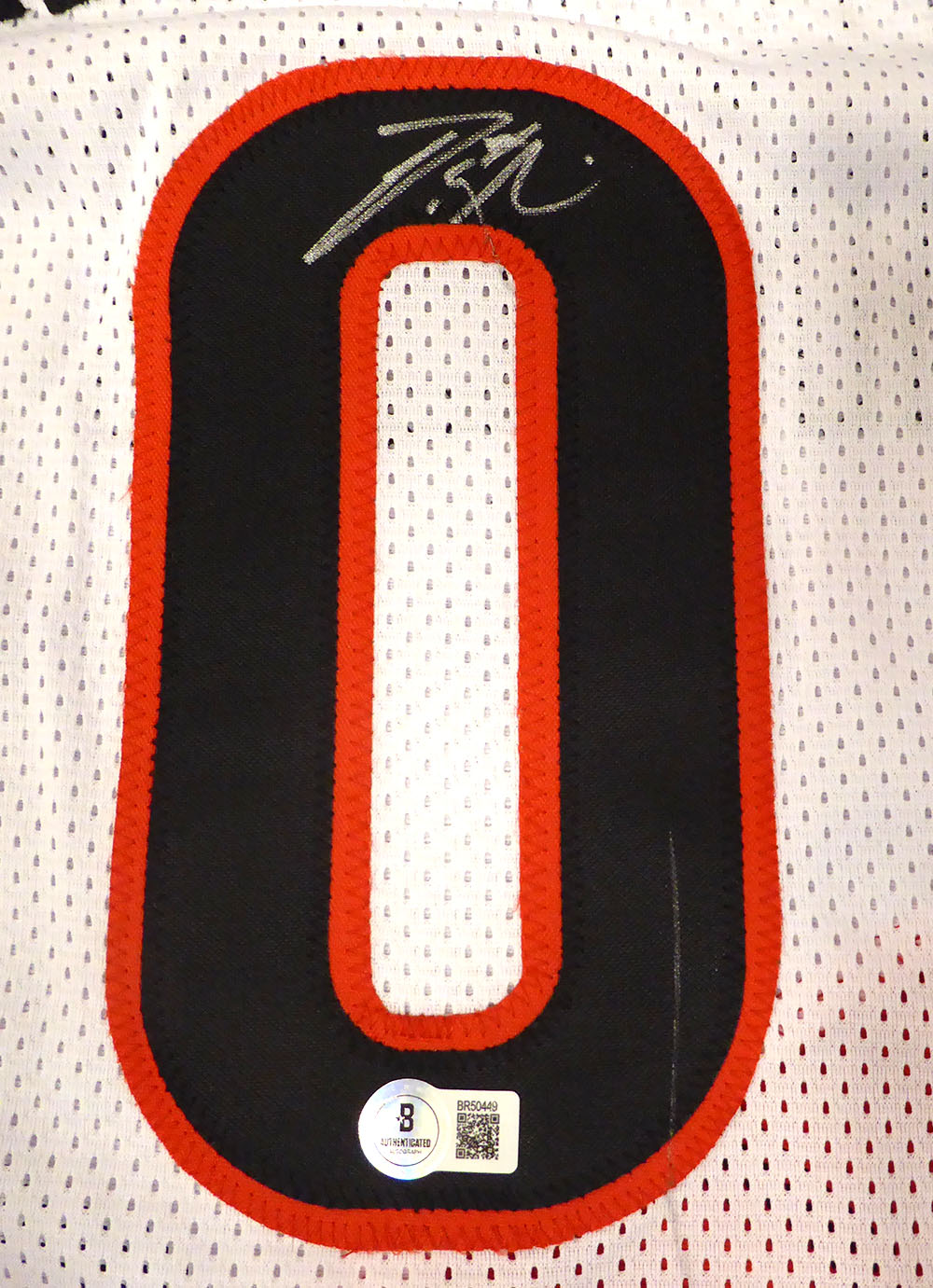 Portland Trail Blazers Damian Lillard Autographed White Custom Jersey Beckett BAS QR #BR50449