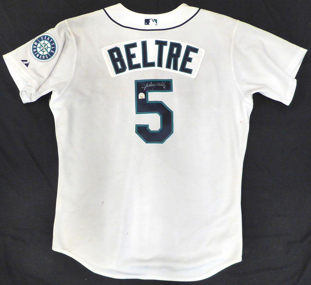 Seattle Mariners Adrian Beltre Autographed Authentic White Majestic Jersey MLB Holo #MY00255225