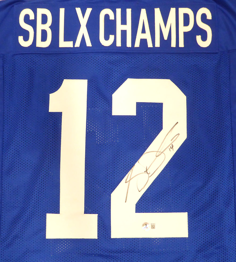 Seattle Seahawks Sam Darnold Autographed Blue Jersey SB LX Champions Beckett BAS QR #4W769237