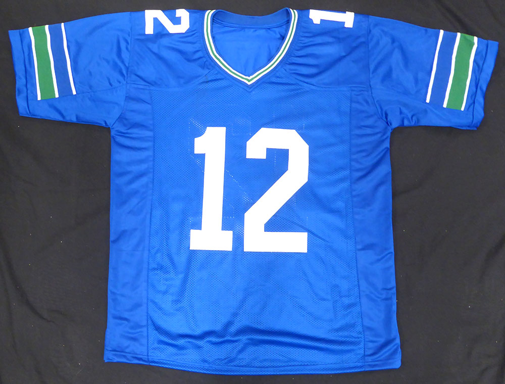 Seattle Seahawks Sam Darnold Autographed Blue Jersey SB LX Champions Beckett BAS QR #4W769237