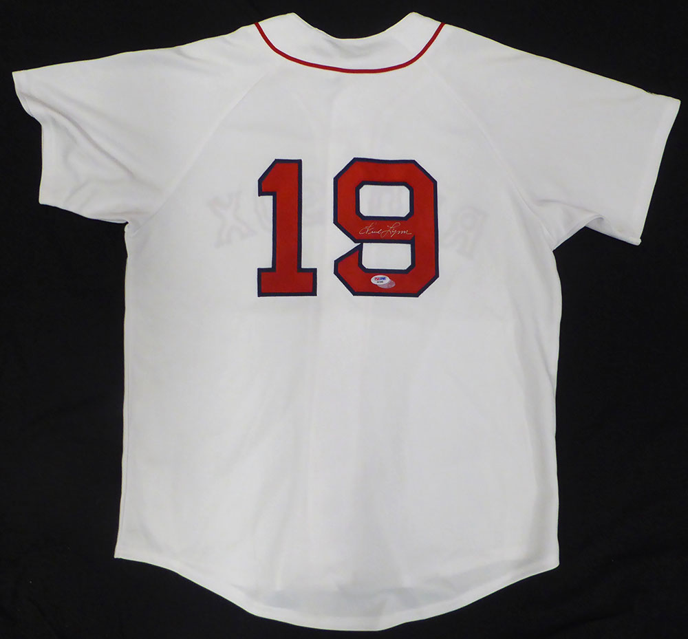 Boston Red Sox Fred Lynn Autographed White Majestic Jersey PSA/DNA #D21293