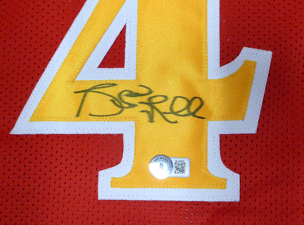 Atlanta Hawks Spud Webb Autographed Red Jersey Beckett BAS QR #BL49434