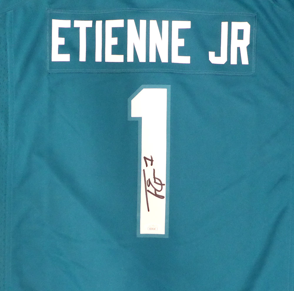 Jacksonville Jaguars Travis Etienne Autographed Teal Nike Jersey JSA #AU30140
