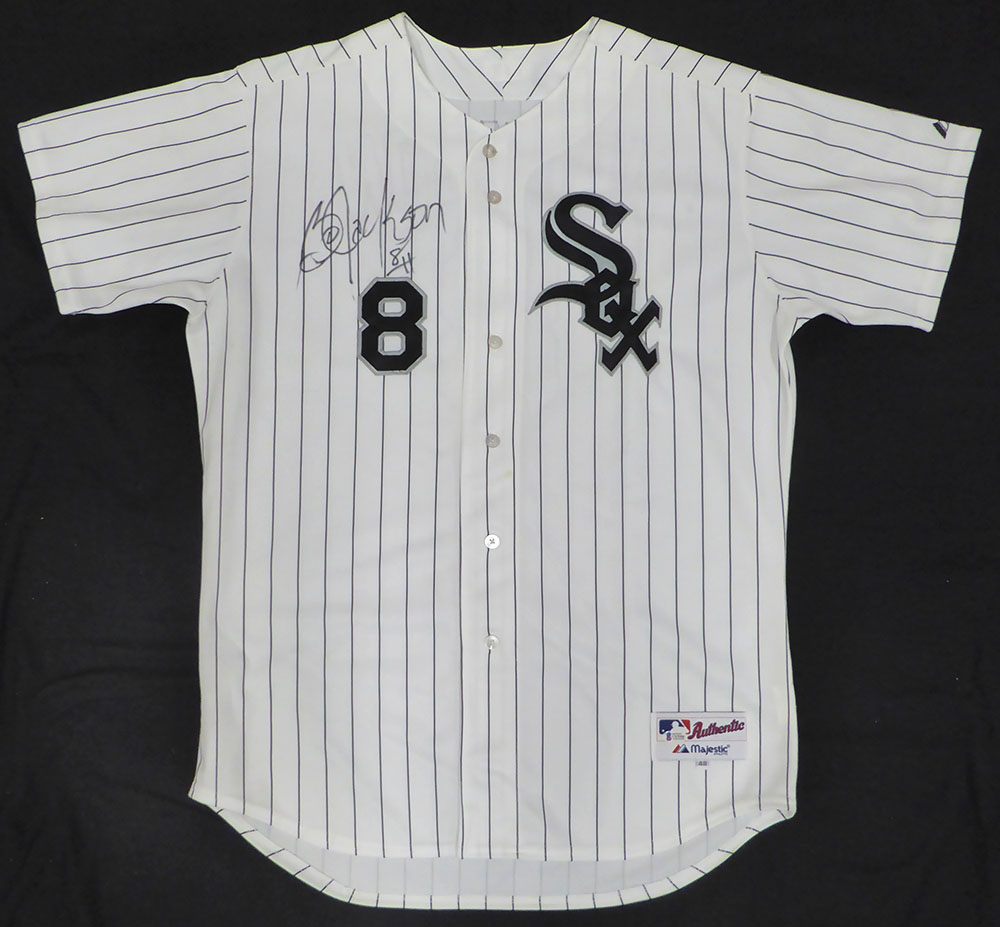 Chicago White Sox Bo Jackson Autographed White Authentic Majestic Jersey Beckett BAS #C65006