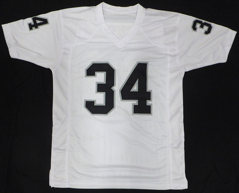 Oakland Raiders Bo Jackson Autographed White Jersey Beckett BAS QR #W295887