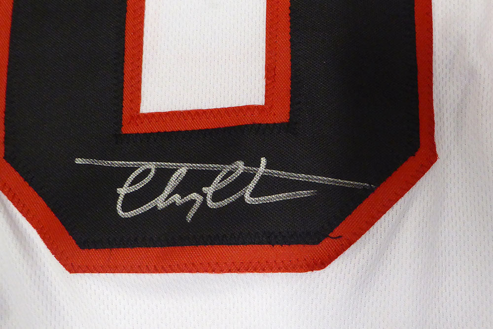 Christmas Vacation Chevy Chase Autographed White Jersey Clark Griswold Beckett BAS QR #BS70619
