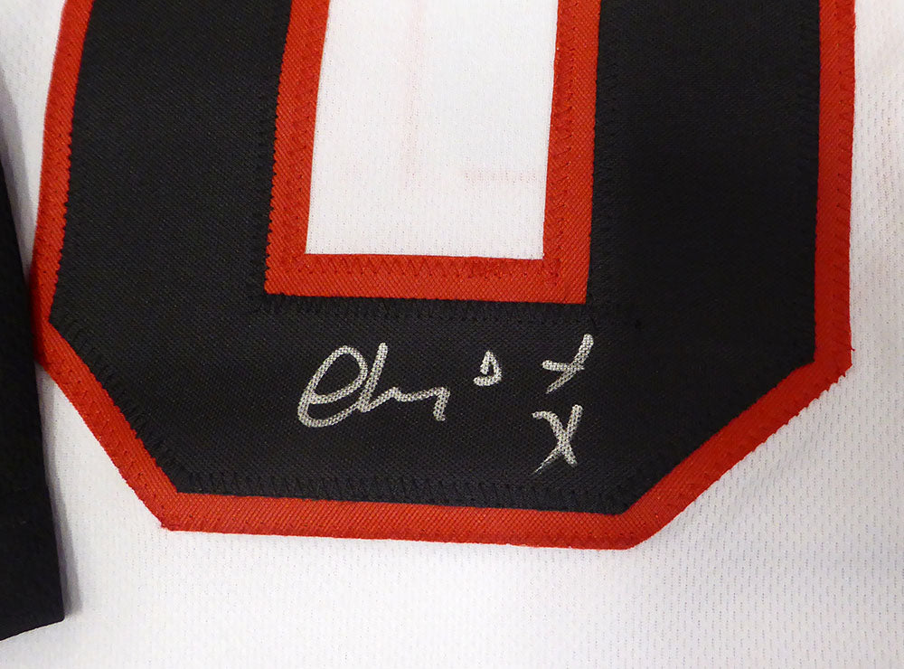 Christmas Vacation Chevy Chase Autographed White Jersey Clark Griswold Beckett BAS QR #BS70646
