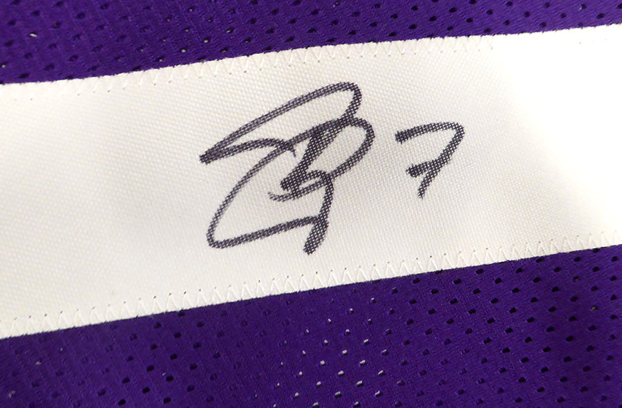 LSU Tigers Patrick Peterson Autographed Purple Jersey Beckett BAS QR #2W734097
