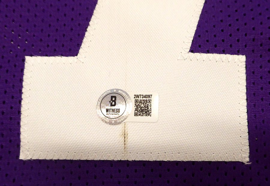 LSU Tigers Patrick Peterson Autographed Purple Jersey Beckett BAS QR #2W734097