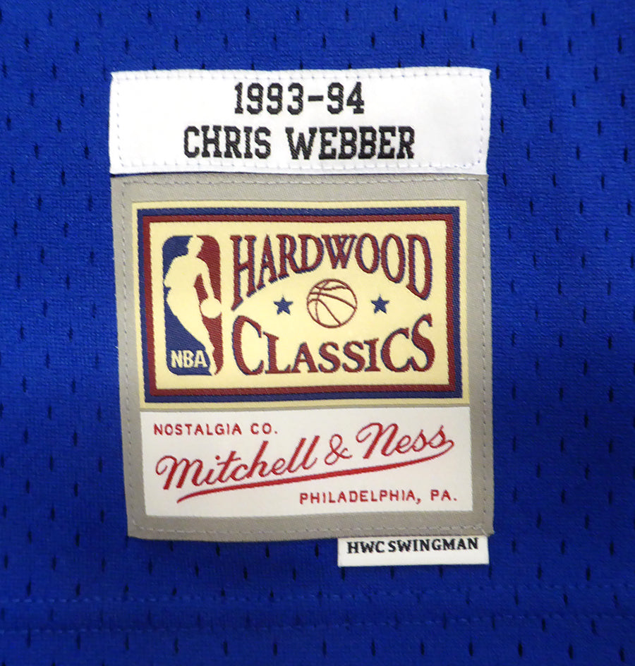 Golden State Warriors Chris Webber Autographed Blue Authentic 1993-94 Mitchell & Ness Jersey Beckett BAS QR #XP14123212