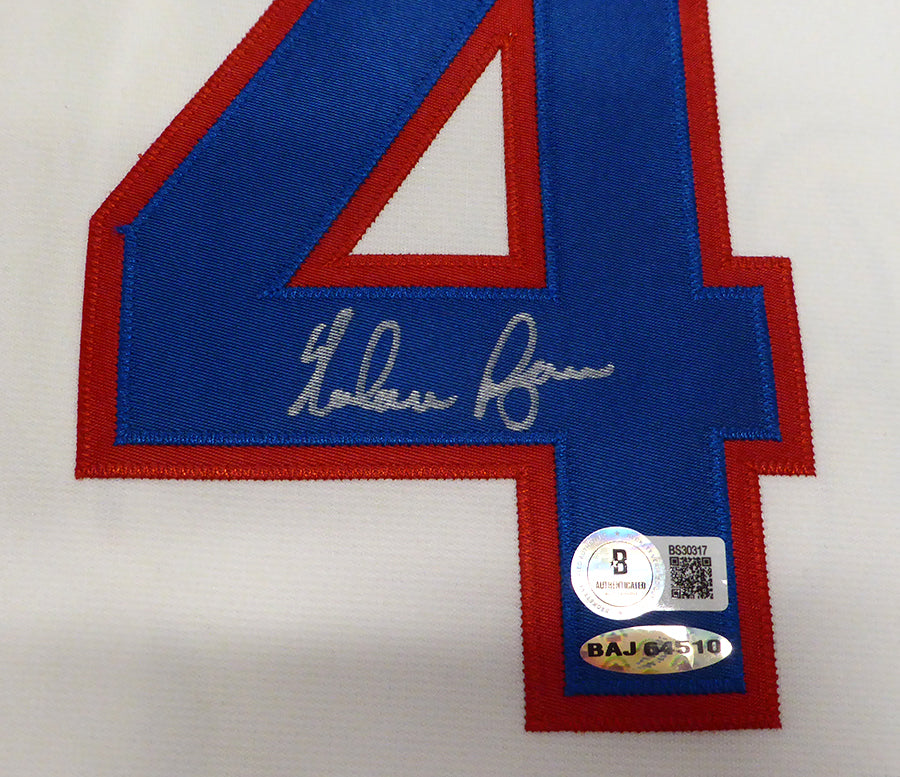 Texas Rangers Nolan Ryan Autographed 1993 White Authentic Mitchell & Ness Jersey Beckett BAS QR #BS30317