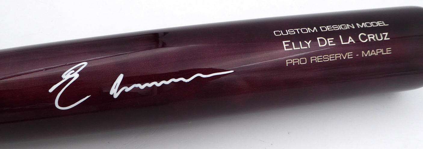 Elly De La Cruz Autographed Game model Victus Bat Cincinnati Reds Beckett BAS QR #W677156