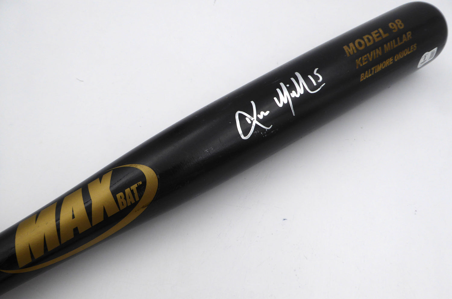 Kevin Millar Autographed Game Model Max Bat Baltimore Orioles Beckett BAS QR #BM02091