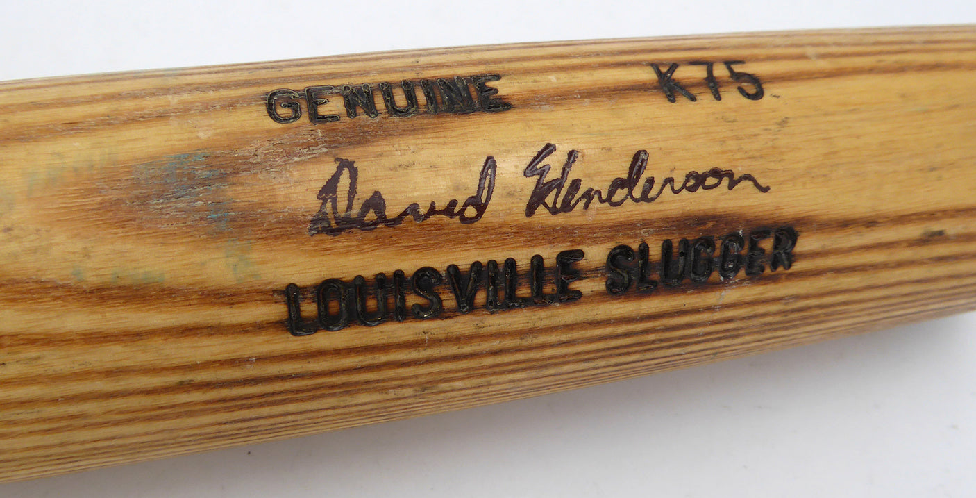 David Henderson Unsigned Game Used Bat Louisville Slugger K75 Seattle Mariners SKU #253146