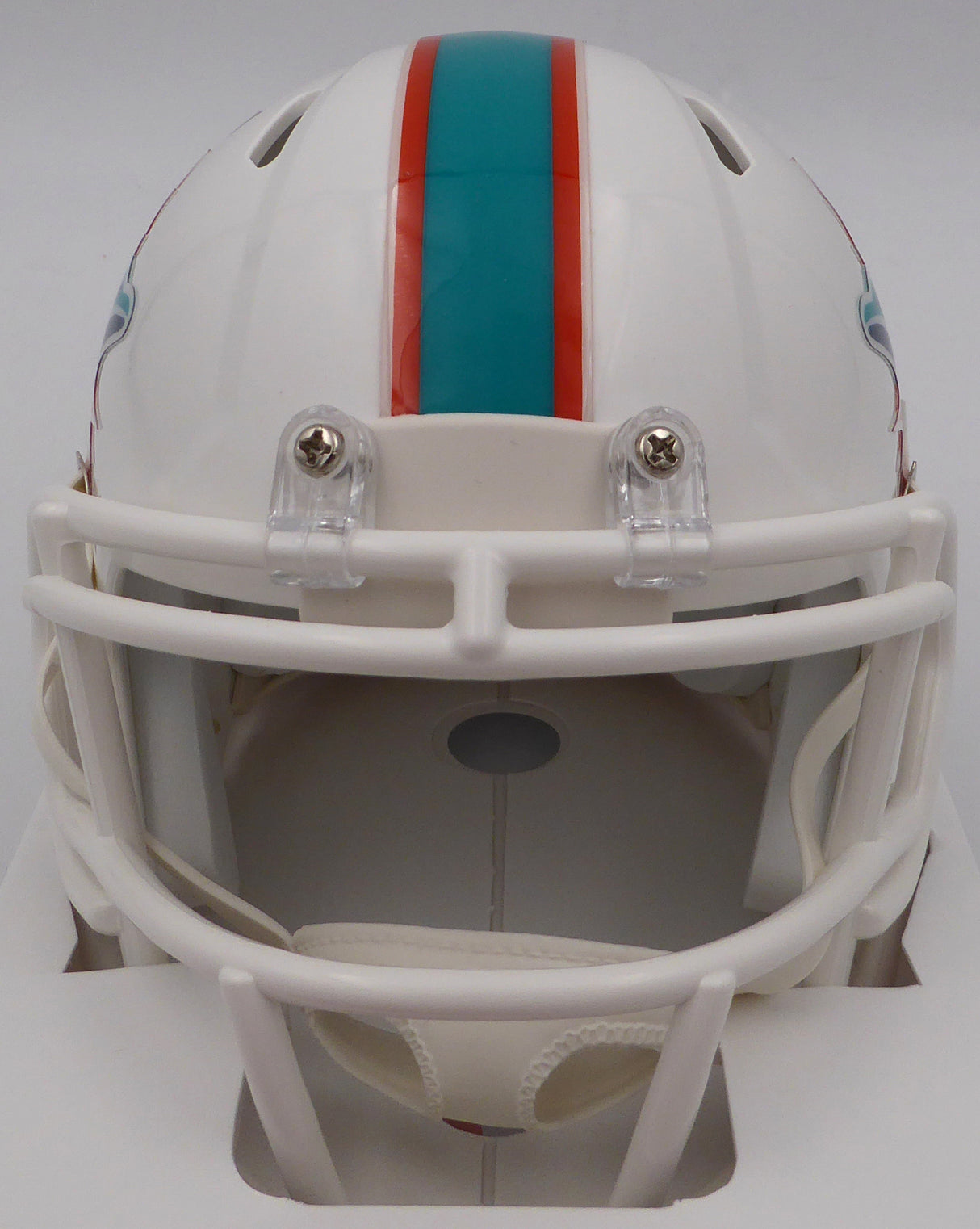 Raheem Mosert Autographed White Speed Mini Helmet Miami Dolphins Beckett BAS QR #1W038670