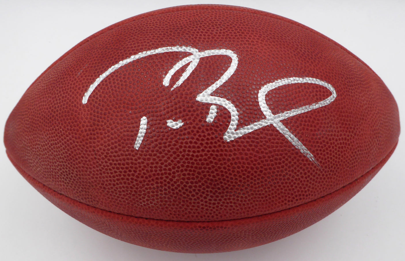 Tom Brady Autographed NFL Leather Football New England Patriots Fanatics Holo #AA0104248