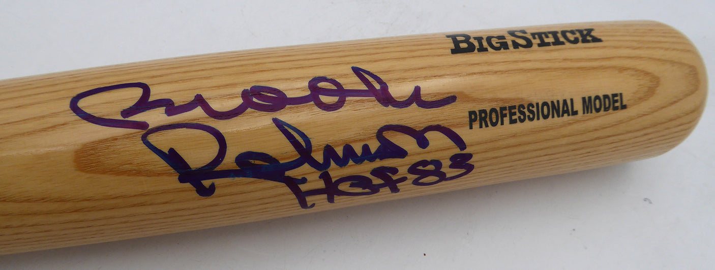 Brooks Robinson Autographed Rawlings Bat Baltimore Orioles "HOF 83" Beckett BAS QR #BS30553