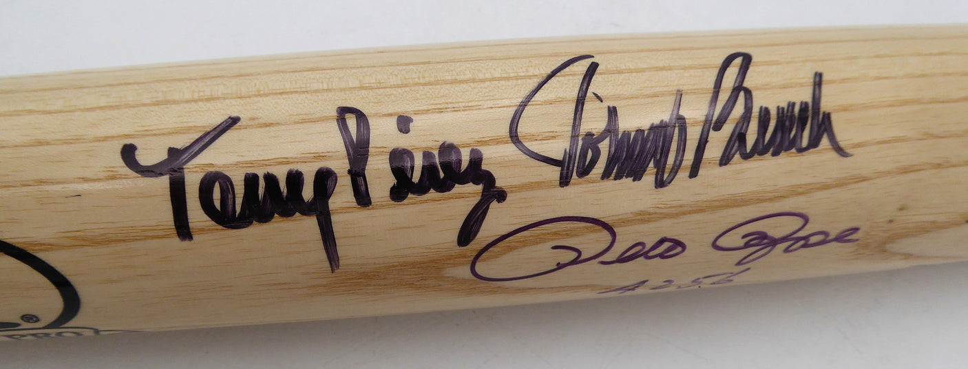 Johnny Bench, Pete Rose, Tony Perez and Joe Morgan Autographed Rawlings Bat Cincinnati Reds Fanatics Holo #A531218