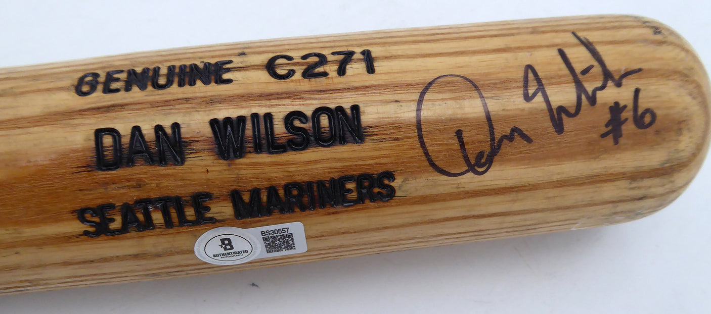 Dan Wilson Autographed Game Used Louisville Slugger C271 Bat Seattle Mariners Beckett BAS QR #BS30557