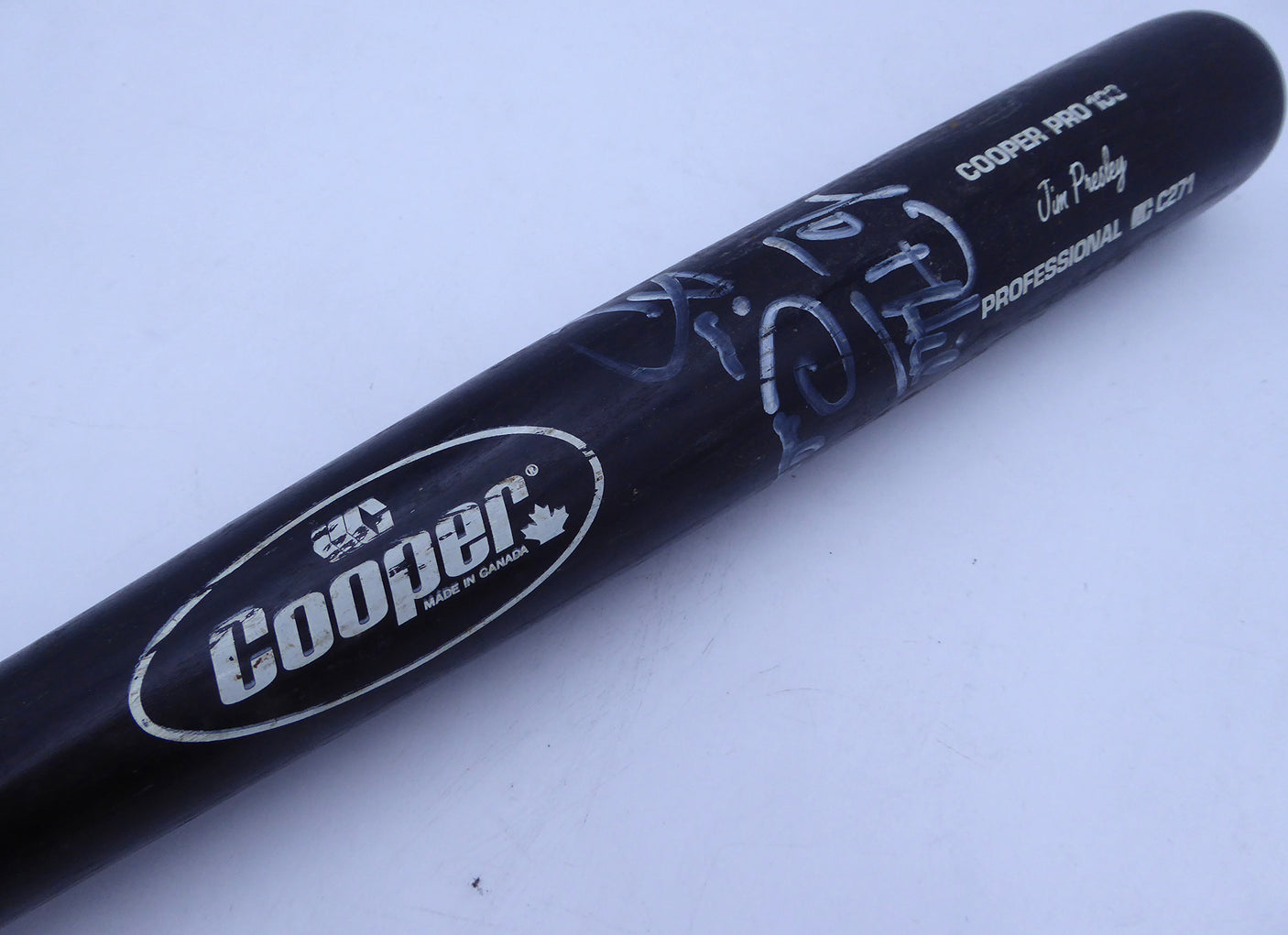 Jim Presley Autographed Game Used Cooper C271 Bat Seattle Mariners "To Phil" SKU #253271