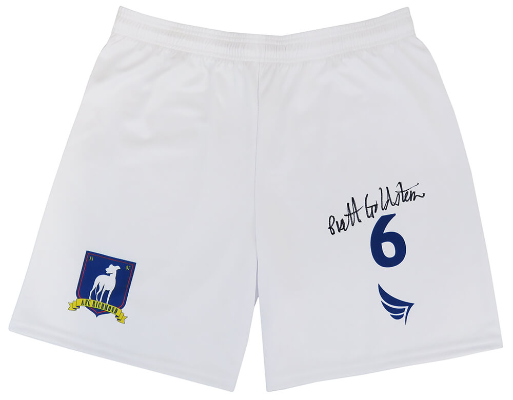 Brett Goldstein Signed Ted Lasso AFC Richmond Roy Kent #6 White Soccer Training Shorts