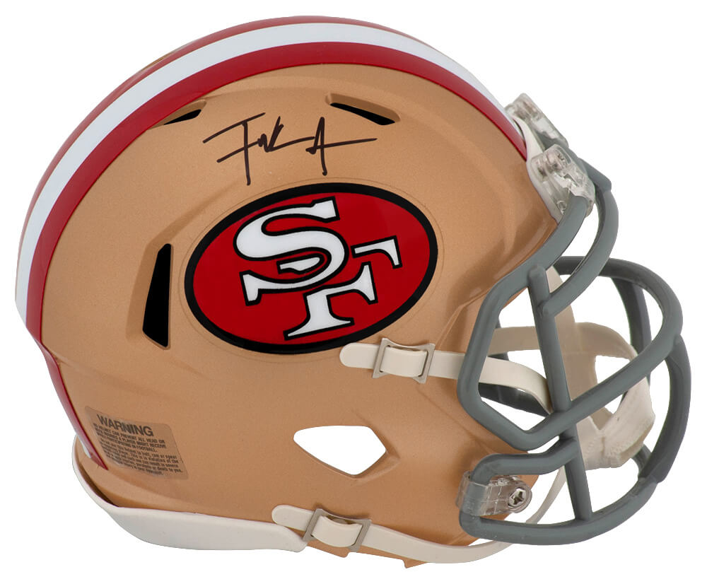Frank Gore Signed San Francisco 49ers Throwback Riddell Speed Mini Helmet