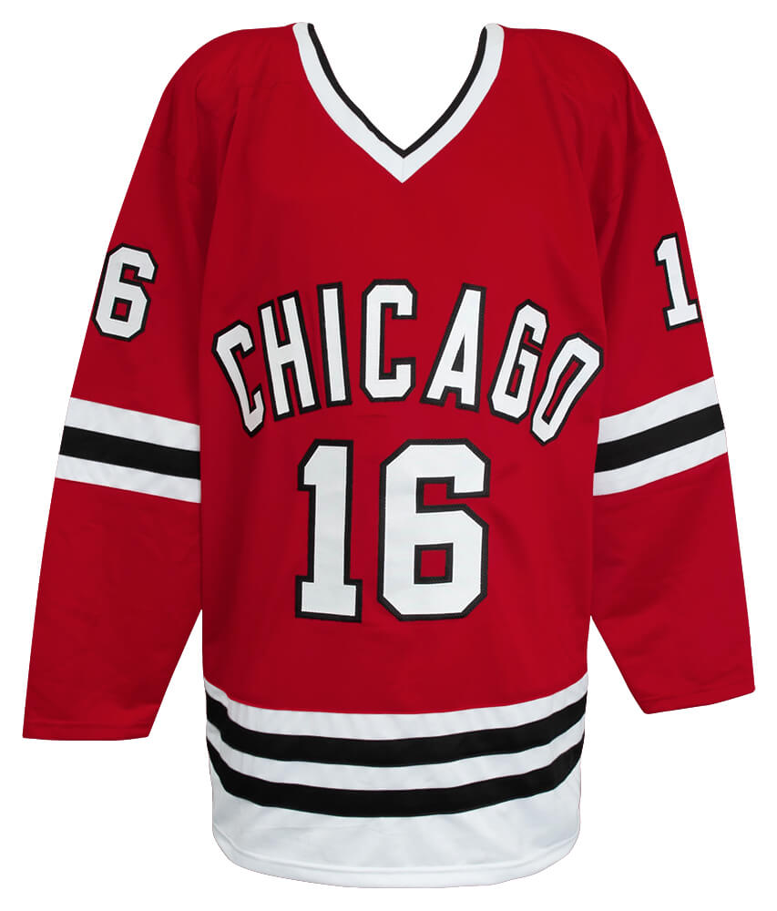 Michel Goulet Signed Red Custom Hockey Jersey w/HOF'98