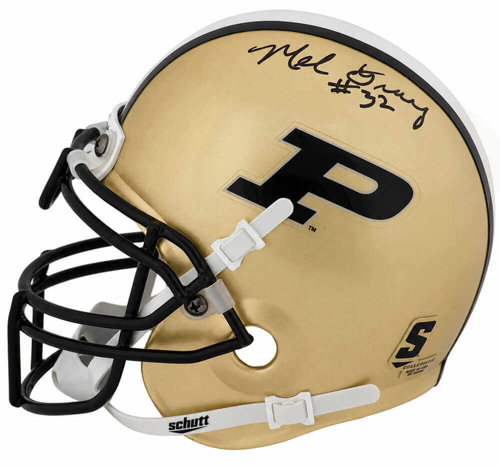 Mel Gray Signed Purdue Boilermakers Schutt Mini Helmet