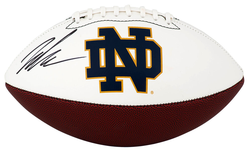 Jaden Greathouse Signed Notre Dame Fighting Irish Logo Brand White Panel Football