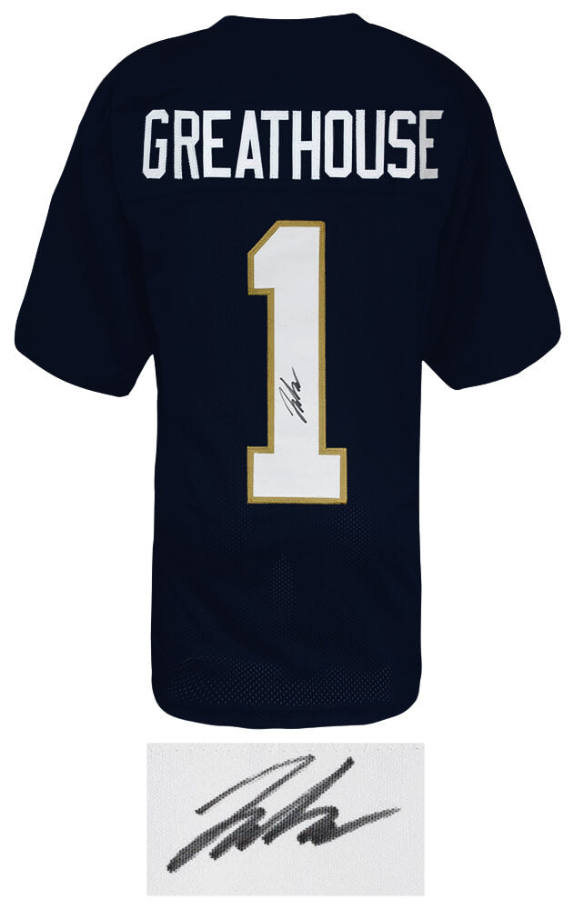 Jaden Greathouse Signed Navy Custom College Football Jersey