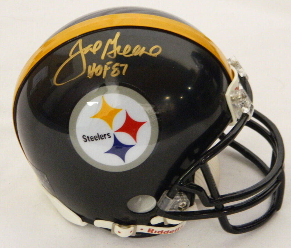 Joe Greene Signed Steelers Riddell Mini Helmet w/HOF'87