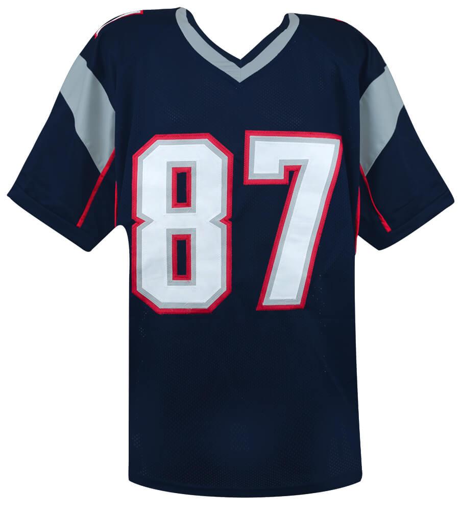 Rob Gronkowski Signed Navy Custom Football Jersey - (Radtke / Gronkowski Holo)