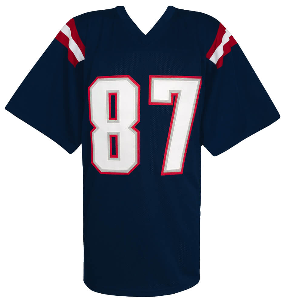 Rob Gronkowski Signed Navy Custom Football Jersey - (PSA)